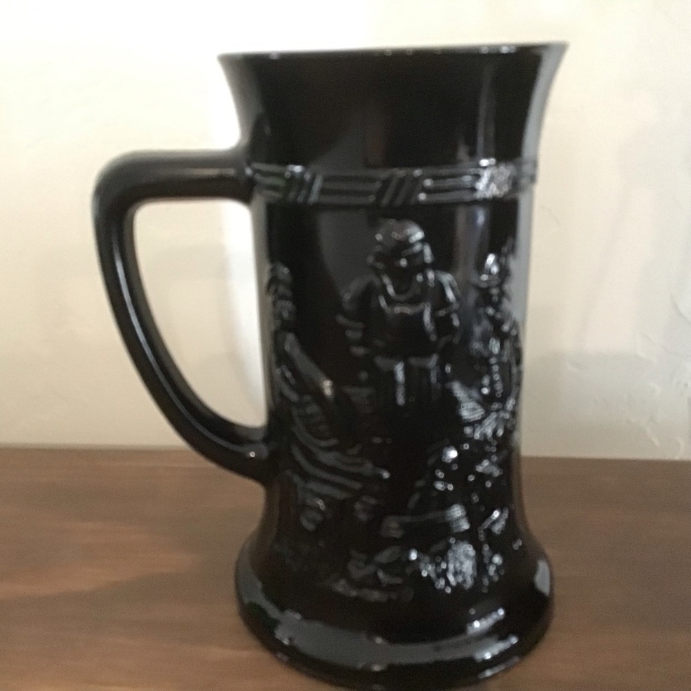 Vintage Tiara / Indiana Glass Company Black Glass Beer Mugs – Tavern - Picture 2 of 2